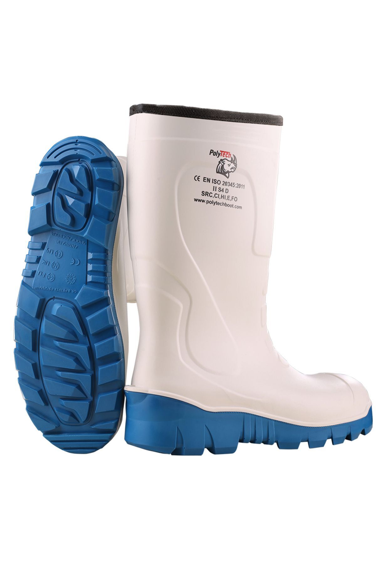PolyTech Boot K31- Kısa Konç 31 Cm Mavi Poliüretan Çizme O4, Standart Koruma, Çelik Burunsuz - Image 5